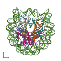 PDB 6jr1 coloured by chain and viewed from the front.
