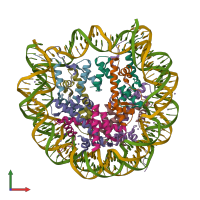 PDB entry 6k1k coloured by chain, front view.