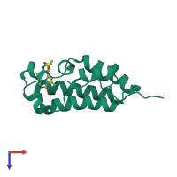 PDB entry 6kee coloured by chain, top view.