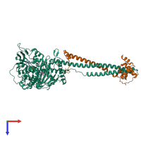 PDB entry 6kgk coloured by chain, top view.