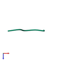 PDB entry 6kj3 coloured by chain, top view.