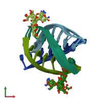 PDB entry 6kn4 coloured by chain, ensemble of 8 models, front view.