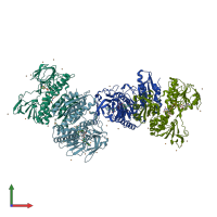 PDB entry 6kod coloured by chain, front view.