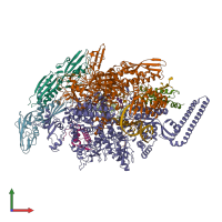 PDB entry 6kop coloured by chain, front view.