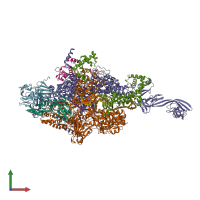 PDB entry 6kqg coloured by chain, front view.