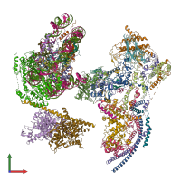 PDB entry 6kw3 coloured by chain, front view.