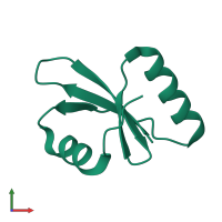 PDB entry 6l00 coloured by chain, front view.