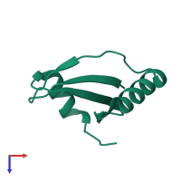 PDB entry 6l00 coloured by chain, top view.