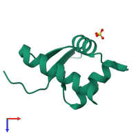 PDB entry 6l0o coloured by chain, top view.