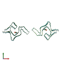 PDB entry 6l1t coloured by chain, front view.