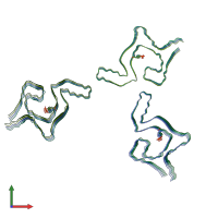 PDB entry 6l1u coloured by chain, front view.