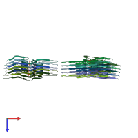 PDB entry 6l1u coloured by chain, top view.