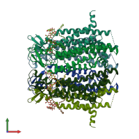 PDB entry 6l3u coloured by chain, front view.