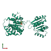 PDB entry 6l5o coloured by chain, front view.