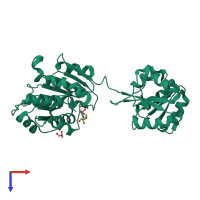 PDB entry 6l5o coloured by chain, top view.