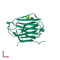 PDB entry 6l67 coloured by chain, front view.