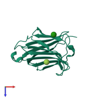 PDB entry 6l67 coloured by chain, top view.