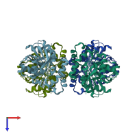 PDB entry 6l7m coloured by chain, top view.