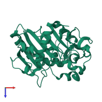 PDB entry 6l7n coloured by chain, top view.