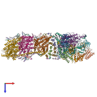 PDB entry 6l7o coloured by chain, top view.