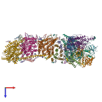 PDB entry 6l7p coloured by chain, top view.