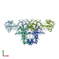PDB entry 6l7s coloured by chain, front view.