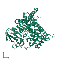 PDB entry 6l8i coloured by chain, front view.