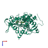 PDB entry 6l8i coloured by chain, top view.