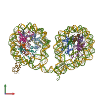 PDB entry 6la9 coloured by chain, front view.