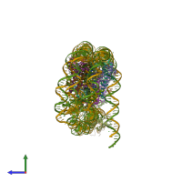 PDB entry 6la9 coloured by chain, side view.