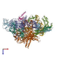 PDB entry 6ldi coloured by chain, top view.