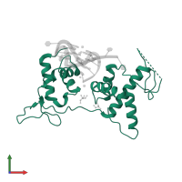 DNA-binding protein RAP1 in PDB entry 6ldm, assembly 1, front view.
