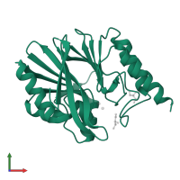 Metallo-beta-lactamase type 2 in PDB entry 6lfd, assembly 2, front view.