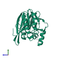 Metallo-beta-lactamase type 2 in PDB entry 6lfd, assembly 2, side view.
