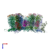 PDB entry 6lgl coloured by chain, top view.