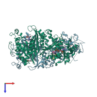 PDB entry 6lhj coloured by chain, top view.