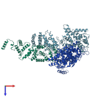 PDB entry 6lhw coloured by chain, top view.