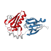 The deposited structure of PDB entry 6ljd contains 2 copies of Pfam domain PF00626 (Gelsolin repeat) in Gelsolin-like domain-containing protein. Showing 2 copies in chain A [auth C].