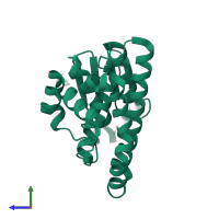 Glutathione S-transferase P in PDB entry 6llx, assembly 1, side view.