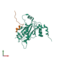 PDB entry 6lph coloured by chain, front view.