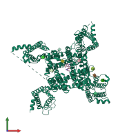 PDB entry 6lqa coloured by chain, front view.