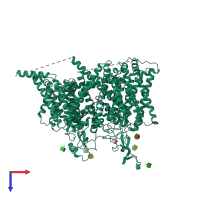 PDB entry 6lqa coloured by chain, top view.