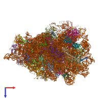 PDB entry 6lqm coloured by chain, top view.