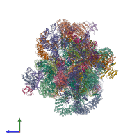 PDB entry 6lqp coloured by chain, side view.