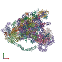 PDB entry 6lqq coloured by chain, front view.