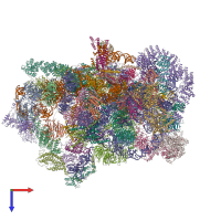 PDB entry 6lqq coloured by chain, top view.