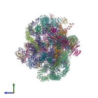 PDB entry 6lqr coloured by chain, side view.