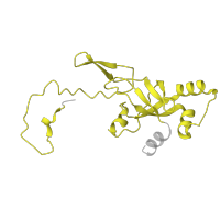 The deposited structure of PDB entry 6lqu contains 1 copy of Pfam domain PF01201 (Ribosomal protein S8e) in Small ribosomal subunit protein eS8A. Showing 1 copy in chain H [auth SJ].