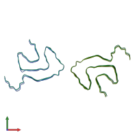 PDB entry 6lrq coloured by chain, front view.