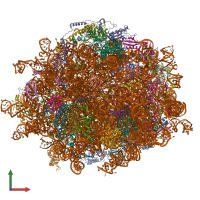 PDB entry 6lss coloured by chain, front view.